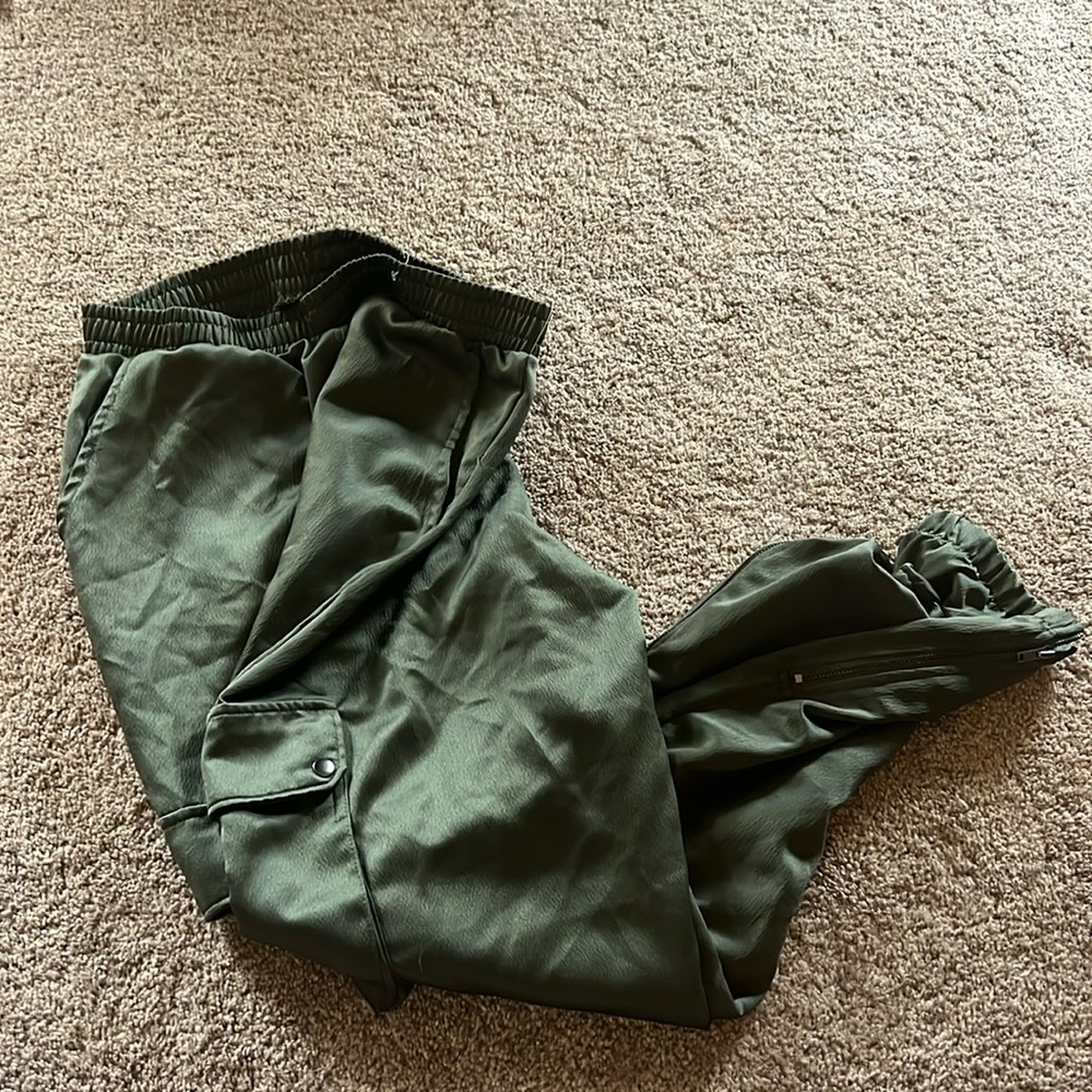 cargo silk pants